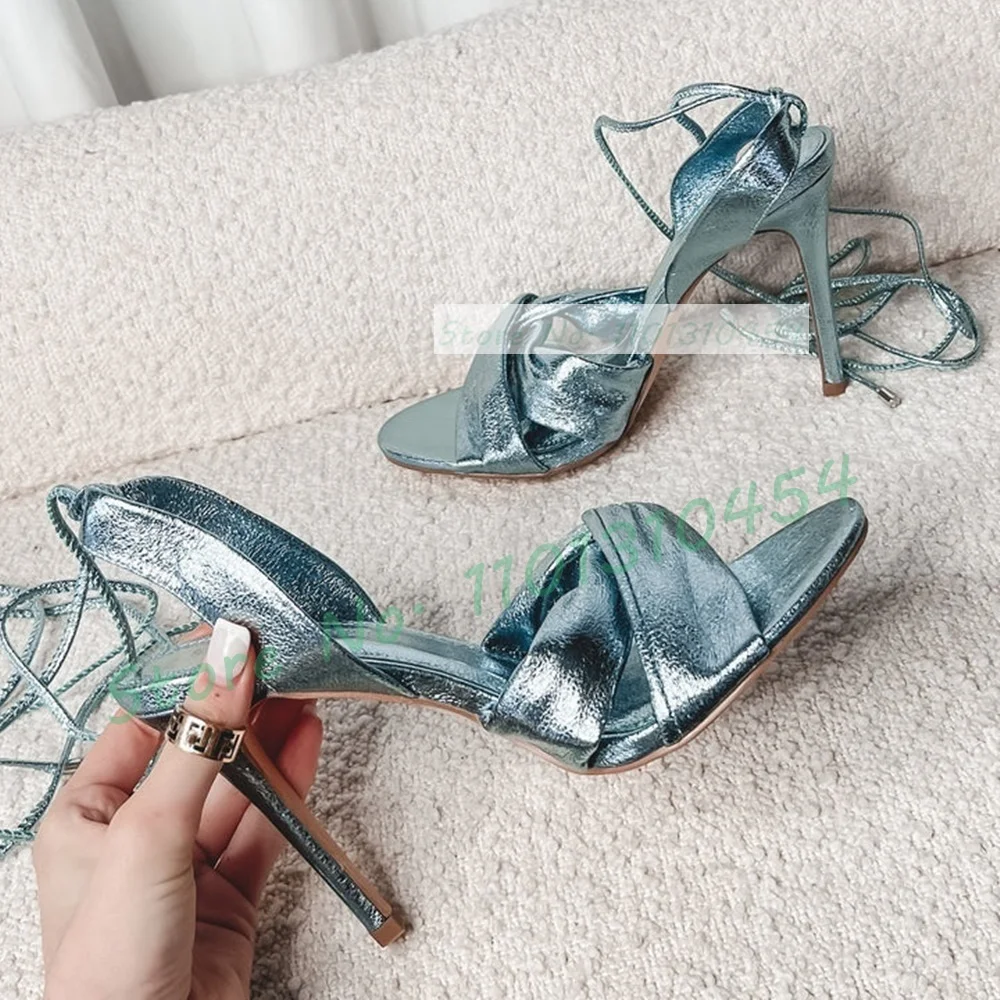 Crossfit Lady - Sandales à Talons Ronds Bleu D.lique