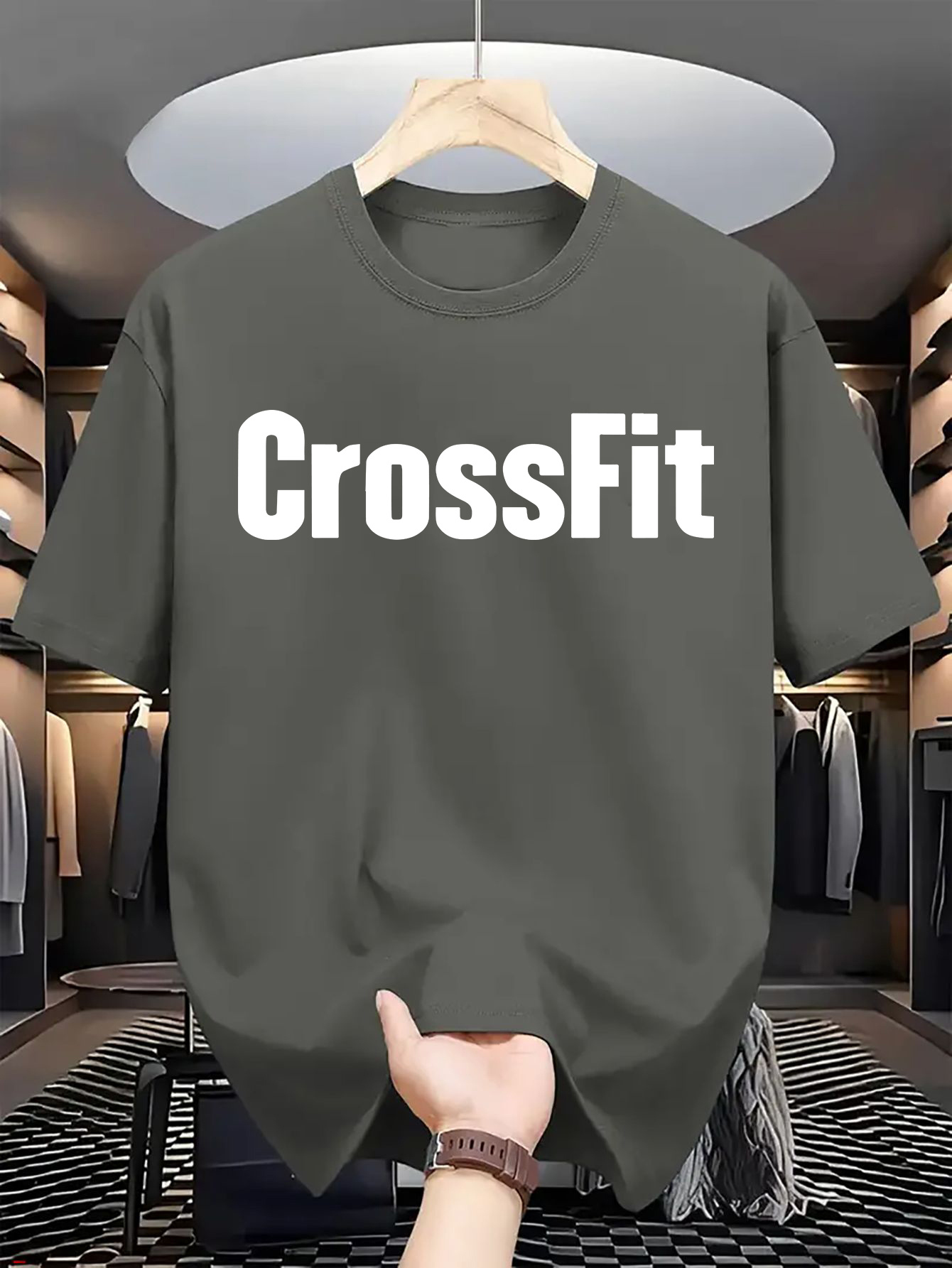 Crossfit Mayhem - T-shirt d'été pour homme 100% coton,