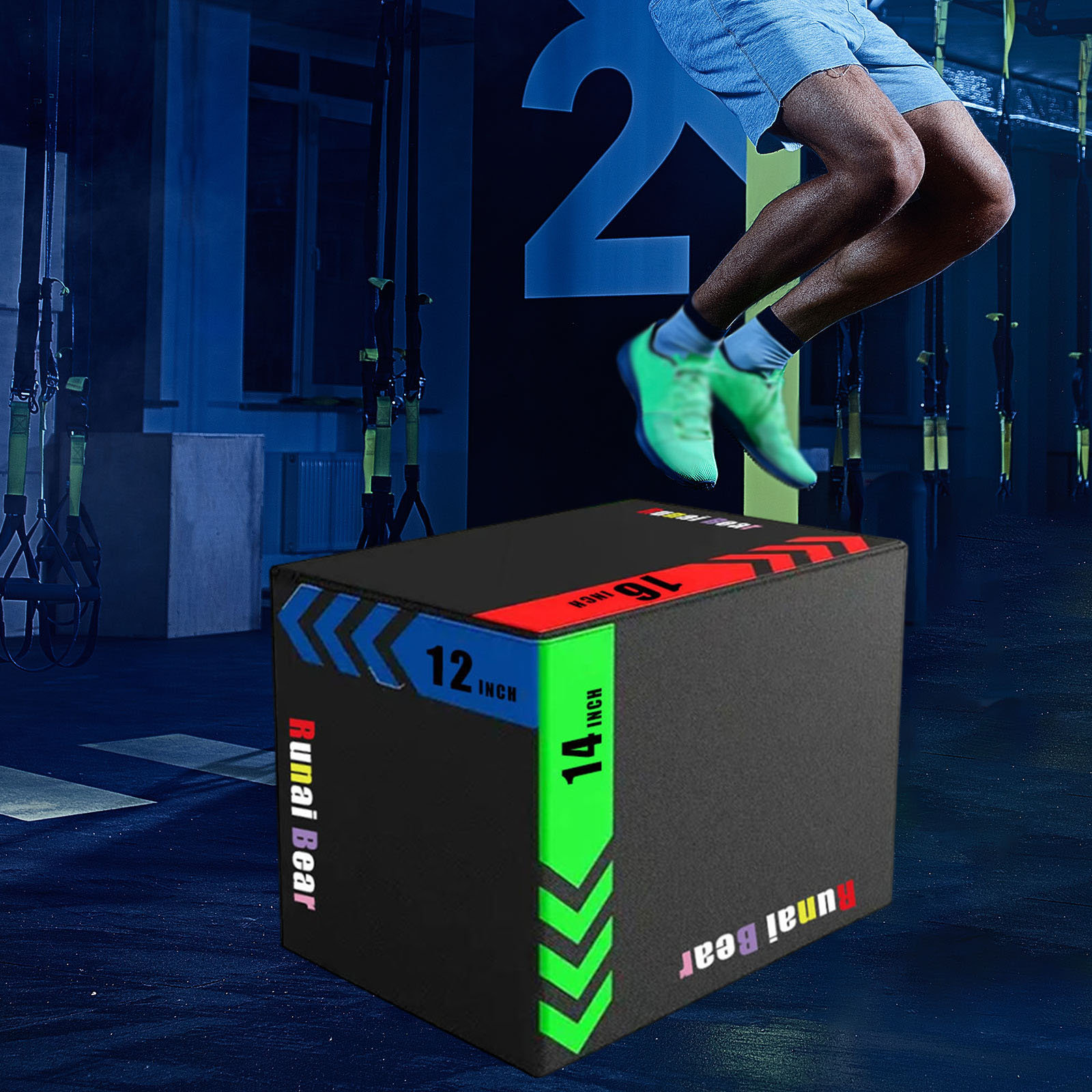 Box Jump Plyo - Boîte d'exercice de saut Plyo portable,